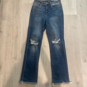 High Waist Distressed Judy Blue Jeans Size7/28